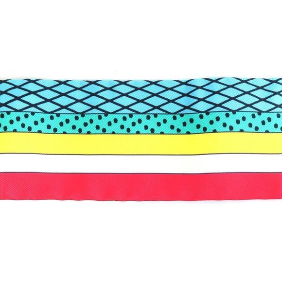 Auth HERMES Twilly Ribbon Scarf Multicolor Silk - h29883f - Picture 9 of 14